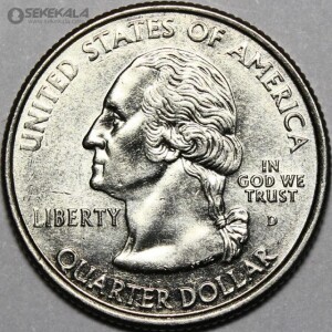 سکه کوارتر (25 سنت) ایالتی آمریکا 2000 D (کیفیت AU)