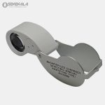 ذره بین تاشو مخصوص جواهر با بزرگنمایی ۴۰ برابر (چراغ LED و UV)