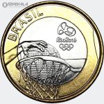 سکه دوفلزی 1 ریل یادبودی برزیل 2015 (المپیک ریو)(UNC)