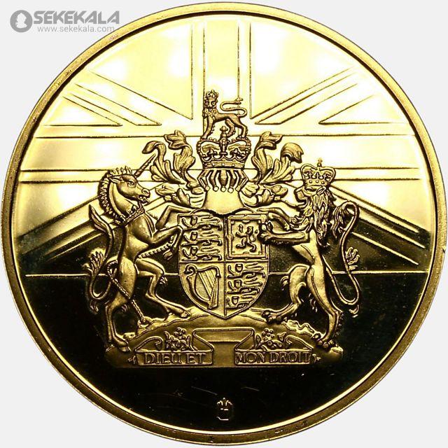coin collection store.www.sekekala.com040423 (4) مدال پروف یادبودی بریتانیا 2007 (ازدواج ملکه الیزابت دوم + نگین)(PF)