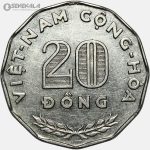 سکه 20 دونگ یادبودی کمیاب ویتنام 1968 (AU)