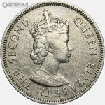 سکه 50 سنت هنگ کنگ مستعمره بریتانیا 1960 (الیزابت دوم)