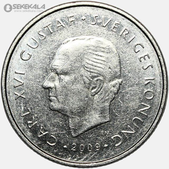 coin collection store.www.sekekala.com040425 (258) سکه 1 کرون یادبودی سوئد 2009 (AU)