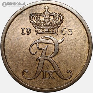 سکه 5 اوره دانمارک 1963 (UNC)
