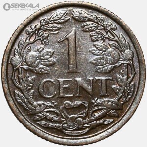 سکه 1 سنت قدیمی هلند 1941 (ملکه ویلهلمینا)(AU)
