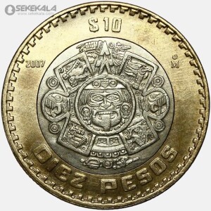 سکه 10 پزو دو فلزی مکزیک 2007