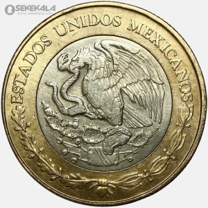 سکه 10 پزو دو فلزی مکزیک 2004