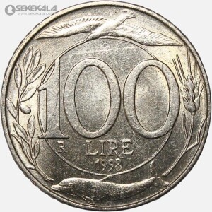 سکه 100 لیره ایتالیا 1998 (AU)
