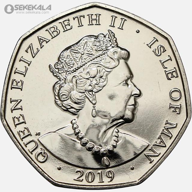 Coin collection store سکه خارجی www.sekekala.com040601 (184) سکه 50 پنس یادبودی بسیارکمیاب جزیره من 2019 (isle of man)(peter pan)
