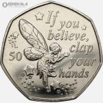 سکه 50 پنس یادبودی بسیارکمیاب جزیره من 2019 (isle of man)(peter pan)