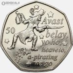 سکه 50 پنس یادبودی بسیارکمیاب جزیره من 2019 (isle of man)(peter pan)