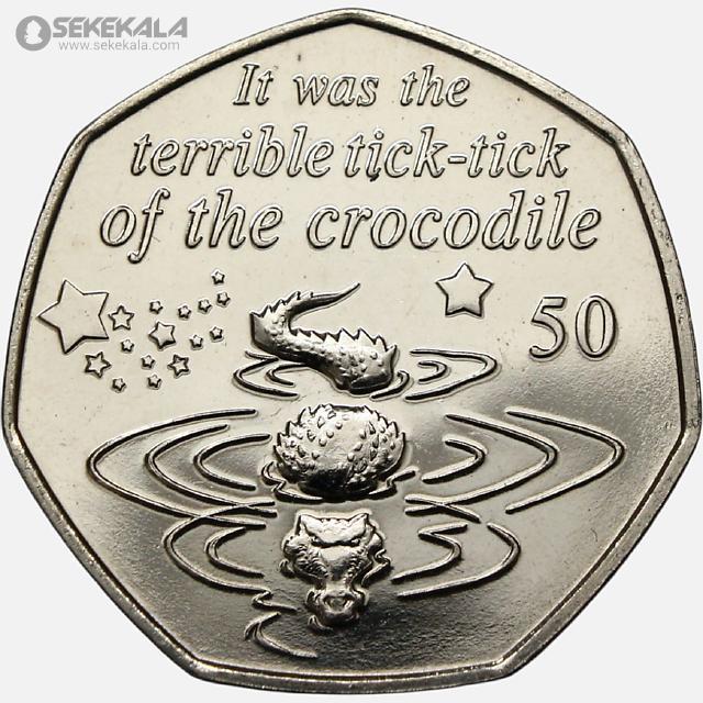 Coin collection store سکه خارجی www.sekekala.com040601 (189) سکه 50 پنس یادبودی بسیارکمیاب جزیره من 2019 (isle of man)(peter pan)