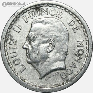 سکه 1 فرانک بسیار کمیاب موناکو 1943