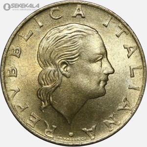 سکه 200 لیره یادبودی ایتالیا 1989 (پایگاه دریایی نظامی تارانتو)(UNC)