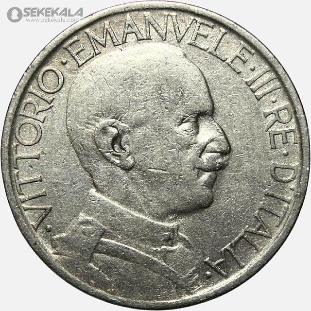 Coin collection store سکه خارجی www.sekekala.com040601 (253) سکه 2 لیره قدیمی ایتالیا 1924 (امانوئل سوم)(بسیار کمیاب)