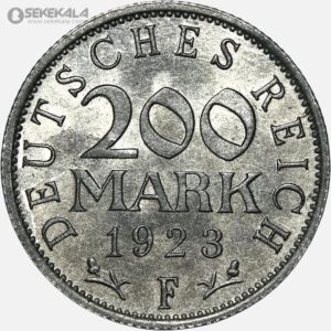 سکه 200 مارک کمیاب آلمان 1923 F (جمهوری آلمان وایمار)(UNC)