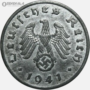 سکه 1 رایش فنیگ آلمان نازی 1941 (AU)