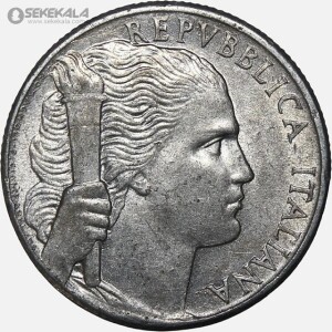 سکه 5 لیره بسیار کمیاب ایتالیا 1950