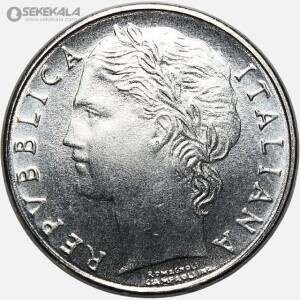 سکه 100 لیره ایتالیا 1990 - سایز کوچک (UNC)