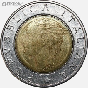 سکه دو فلزی 500 لیره یادبودی ایتالیا 1993