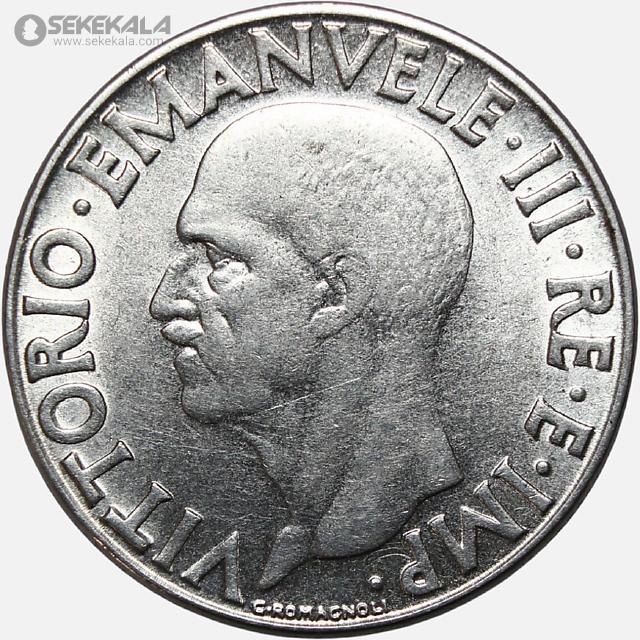 Coin collection store سکه خارجی www.sekekala.com040601 (45) سکه 1 لیره کمیاب ایتالیا 1940 (امانوئل سوم)(غیر مغناطیسی)