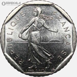 سکه 2 فرانک فرانسه 1979 (UNC)