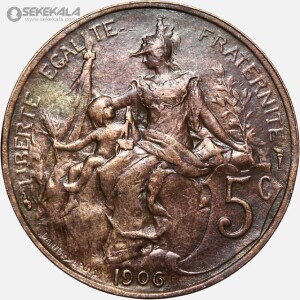 سکه 5 سنتیم فرانسه 1906 (جمهوری سوم)