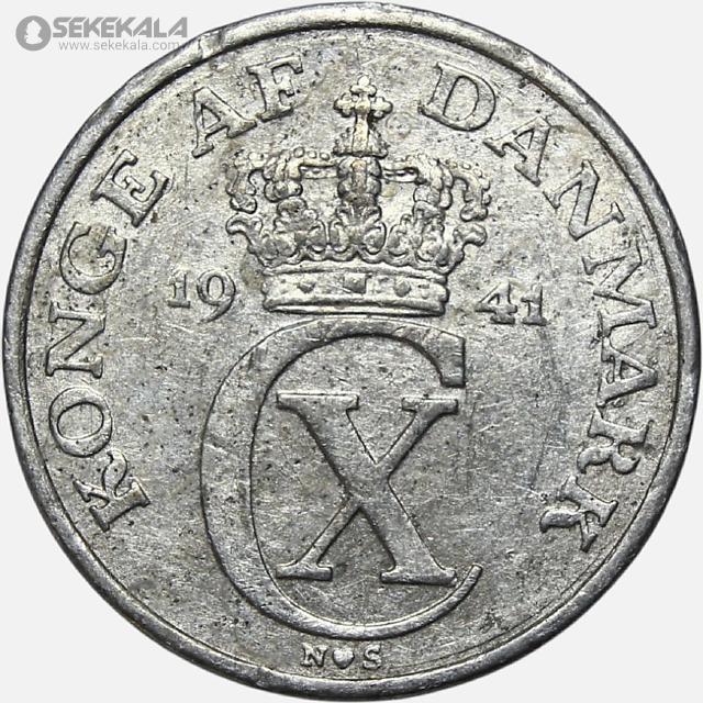سکه 2 اوره کمیاب دانمارک 1941 (کریستین دهم)