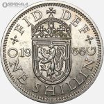سکه 1 شیلینگ انگلیس 1966 (ملکه الیزابت) (UNC)