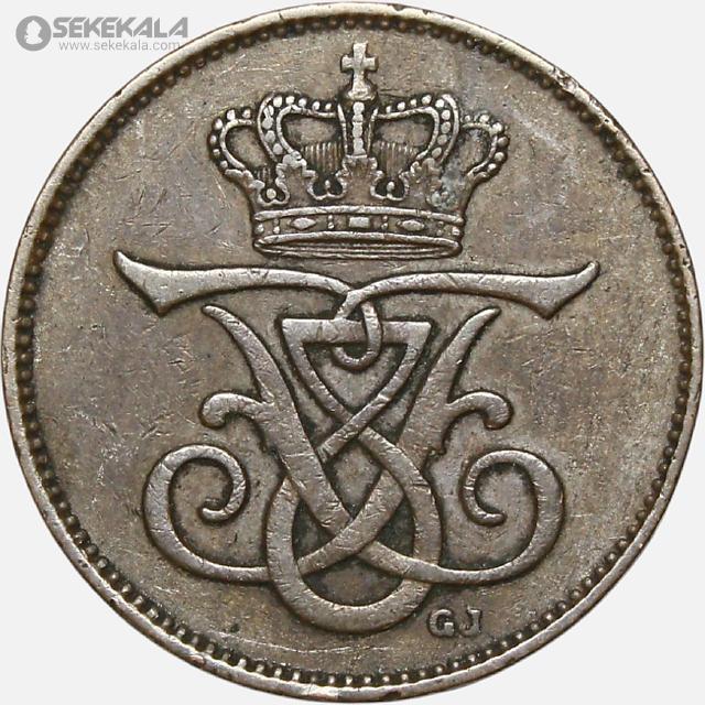 سکه قدیمی 2 اوره دانمارک 1907 (شاه فردریک هشتم)