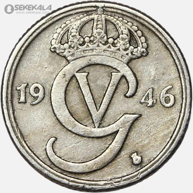 coin collection store سکه خارجی www.sekekala.com040526 (32) سکه 10 اوره کمیاب سوئد 1946