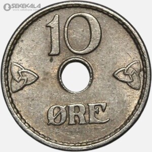 سکه 10 اوره کمیاب نروژ 1941 (هاکان هفتم)(AU)