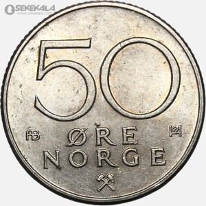 سکه 50 اوره نروژ 1976 (هارالد هفتم)(AU)