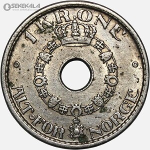 سکه 1 کرون کمیاب نروژ 1950 (هاکان هفتم)