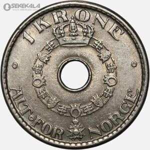 سکه 1 کرون کمیاب نروژ 1946 (هاکان هفتم) (AU)