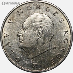 سکه 5 کرون کمیاب نروژ 1976