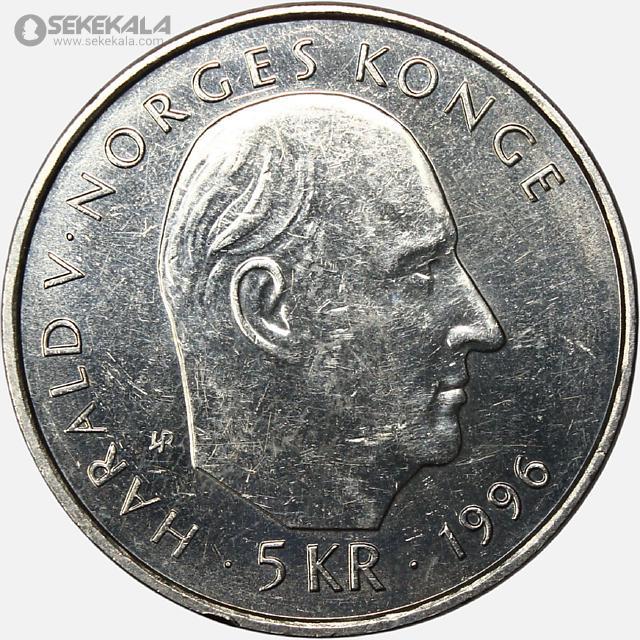 coin collection store سکه خارجی www.sekekala.com040526 (98) سکه 5 کرون یادبودی کمیاب نروژ 1996 (UNC)