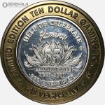 سکه توکن یادبودی دوفلزی نقره آمریکا 2001 (کازینو فلامینگو ـ لاس وگاس)(بسیار کمیاب و کلکسیونی)
