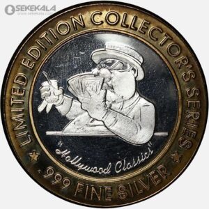 ژتون 10 دلار دوفلزی نقره آمریکا 1996 (کازینو هالیوود)(بسیار کمیاب و کلکسیونی)