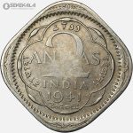 سکه 2 آنه هند مستعمره بریتانیا 1941 (جرج ششم)