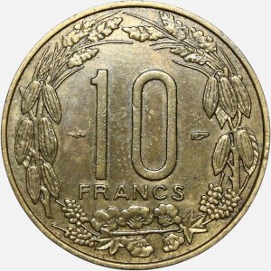 سکه 10 فرانک نایاب کامرون 1958 (آفریقای استوایی مستعمره فرانسه)
