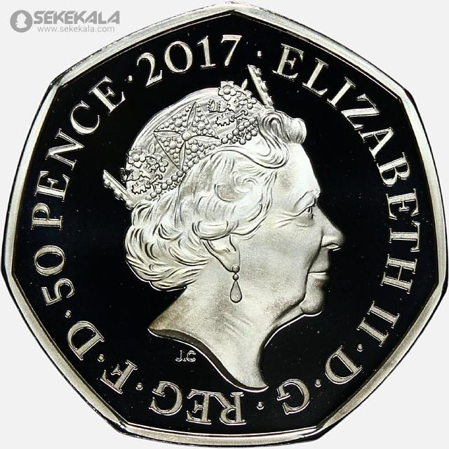 coin collection store سکه خارجی کلکسیونی sekekala.com040612 (485) سکه پروف نقره 50 پنس انگلیس Beatrix Potter) 2017)