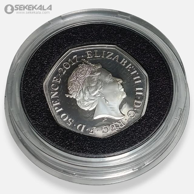 coin collection store سکه خارجی کلکسیونی sekekala.com040612 (495) سکه پروف نقره 50 پنس انگلیس Beatrix Potter) 2017)