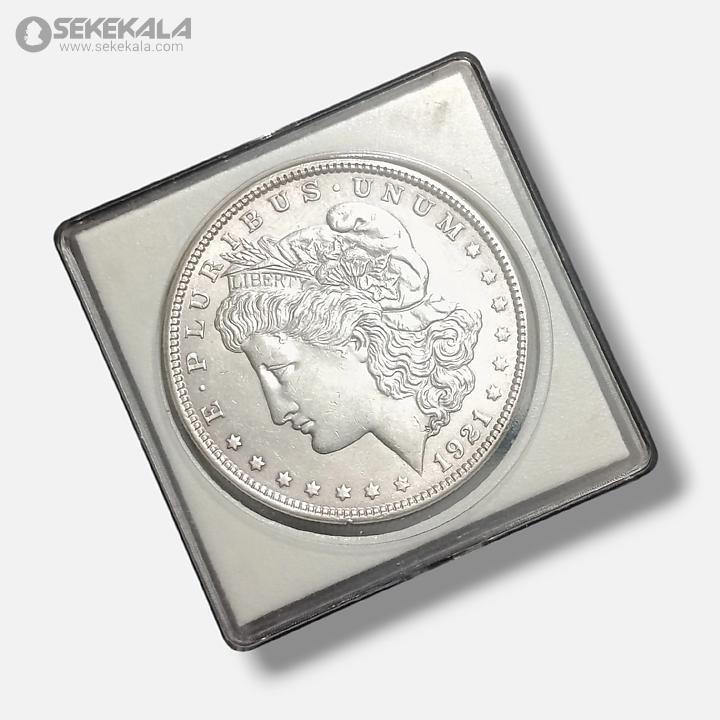 coin colletion store sekekala.comسکه خارجی 040629 (1) سکه نقره 1 دلار قدیمی آمریکا 1921 (مورگان) (+AU)