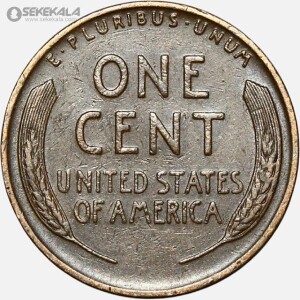 سکه 1 سنت قدیمی لینکلن آمریکا 1945