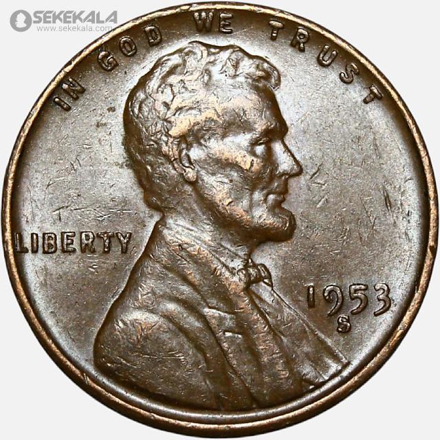 coin colletion store sekekala.comسکه خارجی 040704 (129) سکه 1 سنت قدیمی لینکلن آمریکا 1953 S