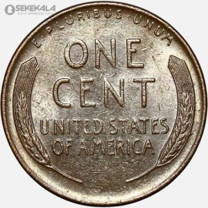 سکه 1 سنت قدیمی لینکلن آمریکا 1955 D (کیفیت AU)