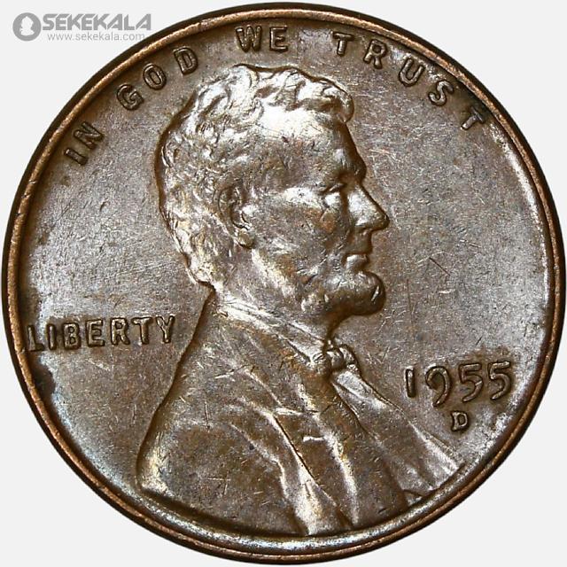 coin colletion store sekekala.comسکه خارجی 040704 (141) سکه 1 سنت قدیمی لینکلن آمریکا 1955 D (کیفیت UNC)