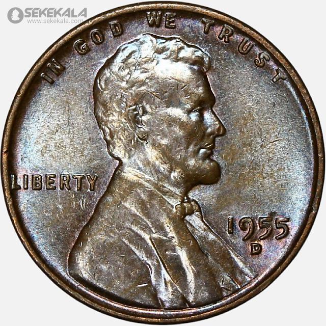 coin colletion store sekekala.comسکه خارجی 040704 (143) سکه 1 سنت قدیمی لینکلن آمریکا 1955 D (کیفیت UNC)