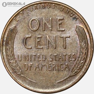 سکه 1 سنت قدیمی لینکلن آمریکا 1956 D (کیفیت AU)